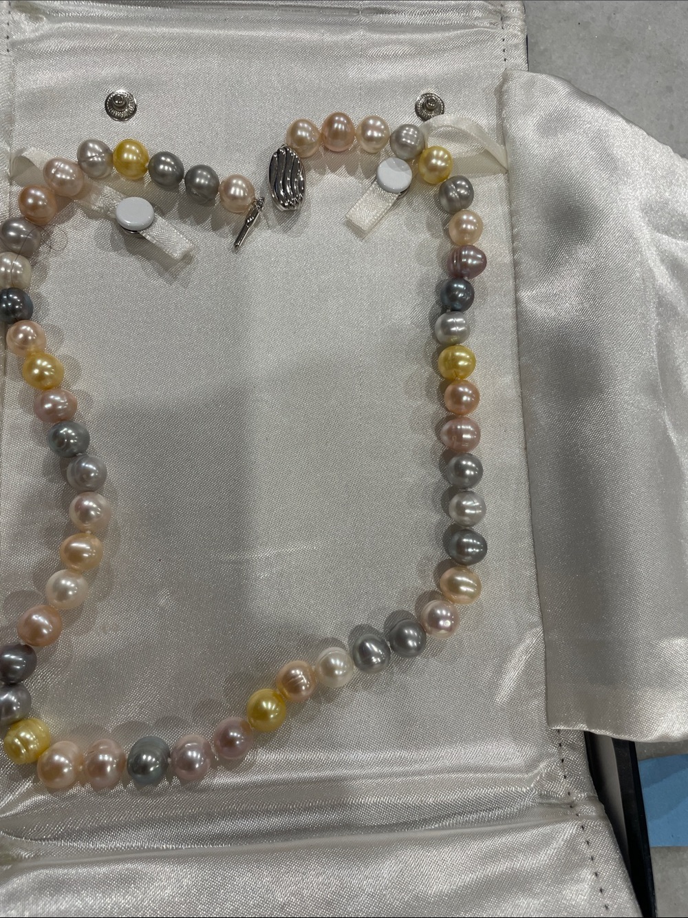 Multicolor Freshwater Pearl Necklace - Elegant Multicolor Pearls